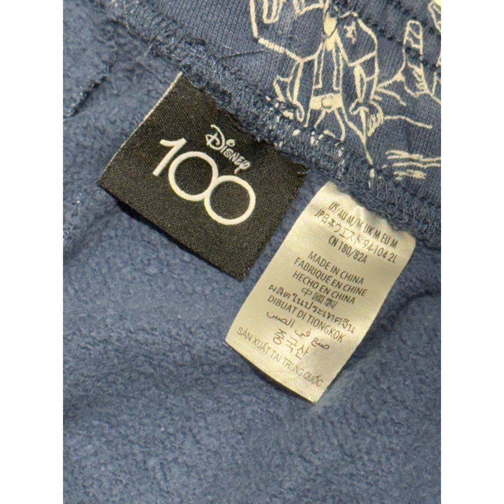 Disney 100th Anniversary Disneyland AOP Pants Joggers Sweats Navy Yellow Adult M - Picture 4 of 5